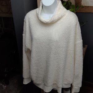 Rbx White Turtle neck fuzzy warm sweater